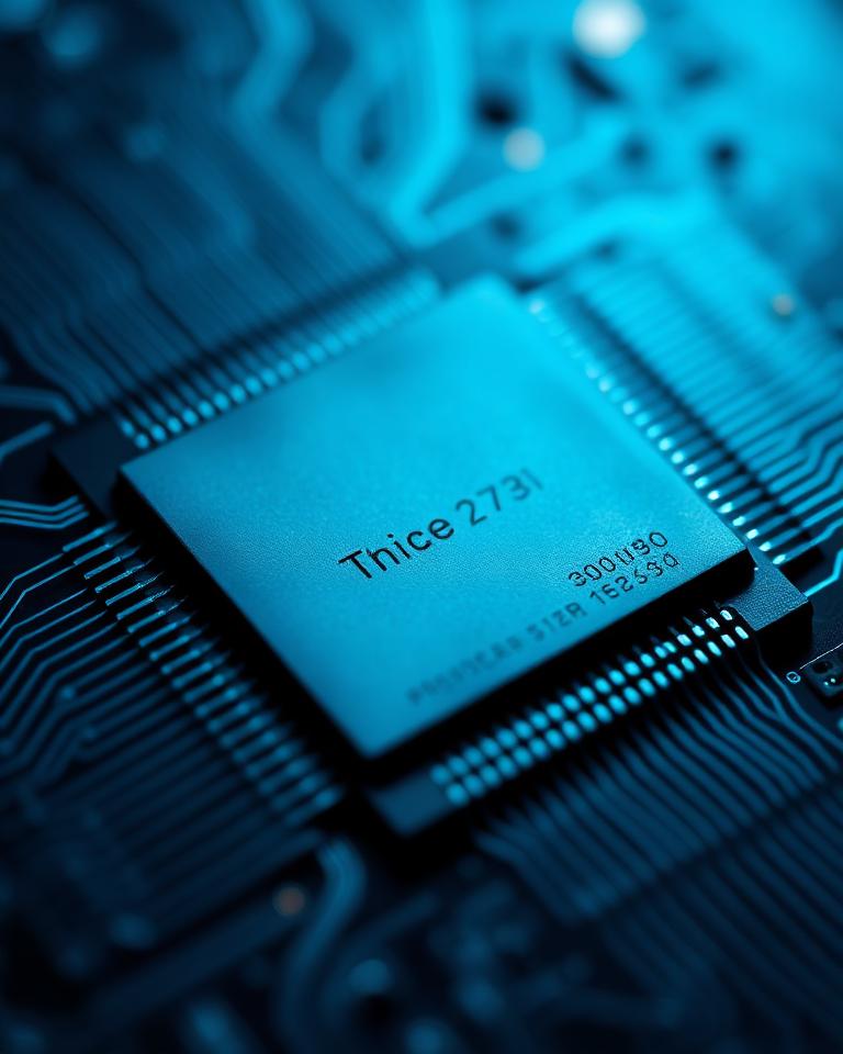 Procesador futurista en primer plano