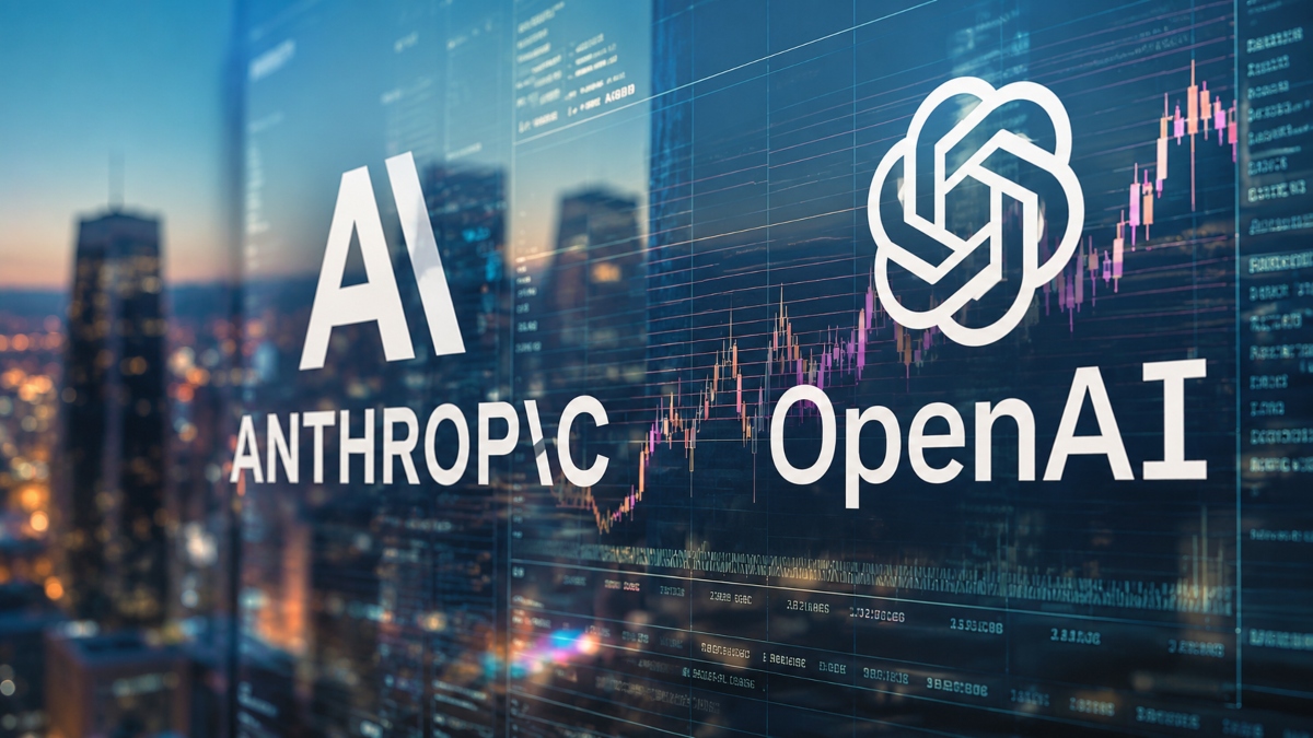 Logos de Anthropic y OpenAI